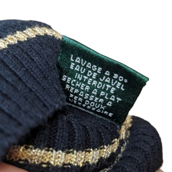 Lauren Ralph Lauren Petite Women's Striped Turtleneck Sweater 🧶 - Picture 9 of 9